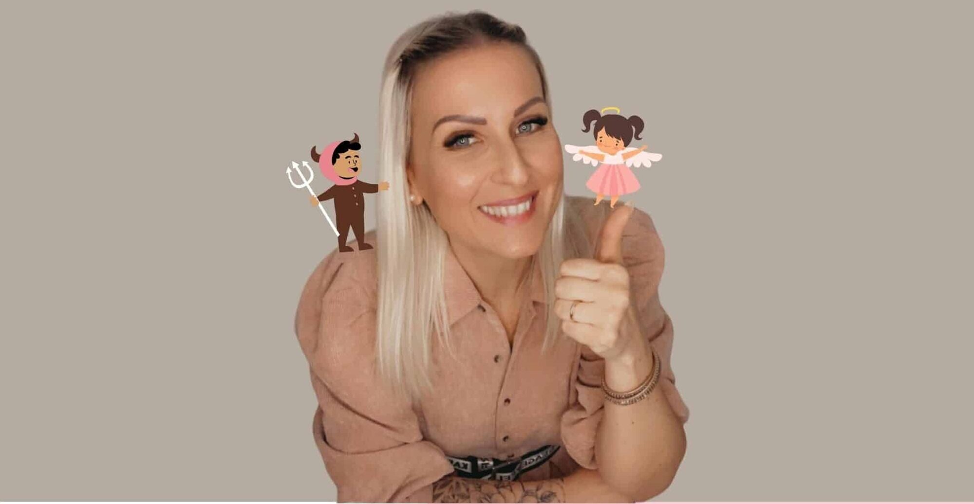 Texterin Becky Parsa mit Engelchen & Teufelchen im Kampf für ihren Wert