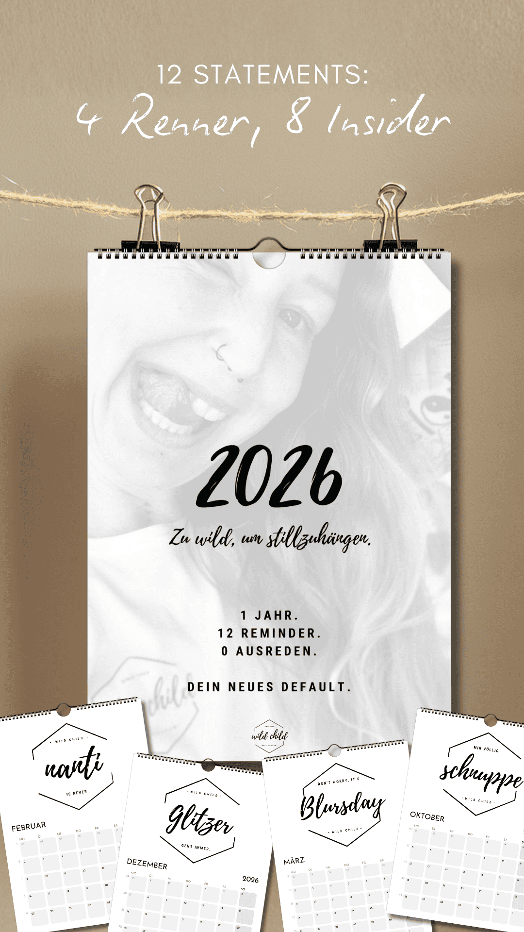 wild child Kalender STATEMENTS