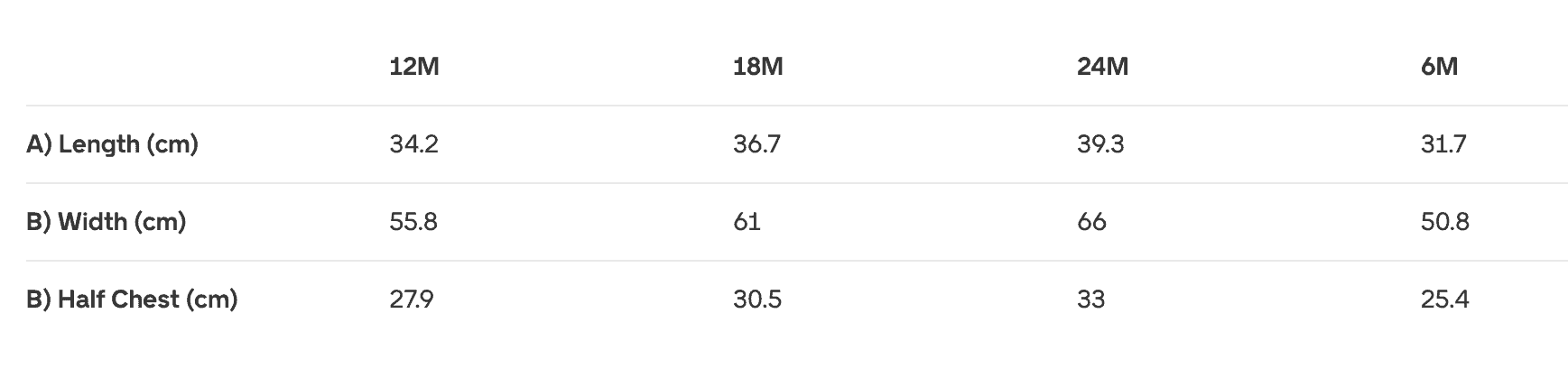Größenangaben Kindershirt wild child